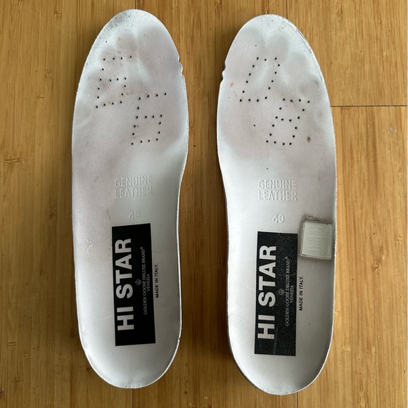 Golden Goose Black Hi-Star sneakers in leather with studded GGDB lettering. SZ40 - Picture 12 of 13